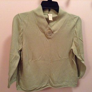 green v-neck J. Jill sweater size MP